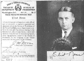 Eliot Ness Prohibition Agent ID