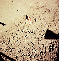 U.S. flag on the Moon